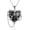 Black, variant on Witches Heart Necklace 925 Sterling Silver Created Moonstone Gothic Heart Necklace Witch Jewelry Gifts for Women