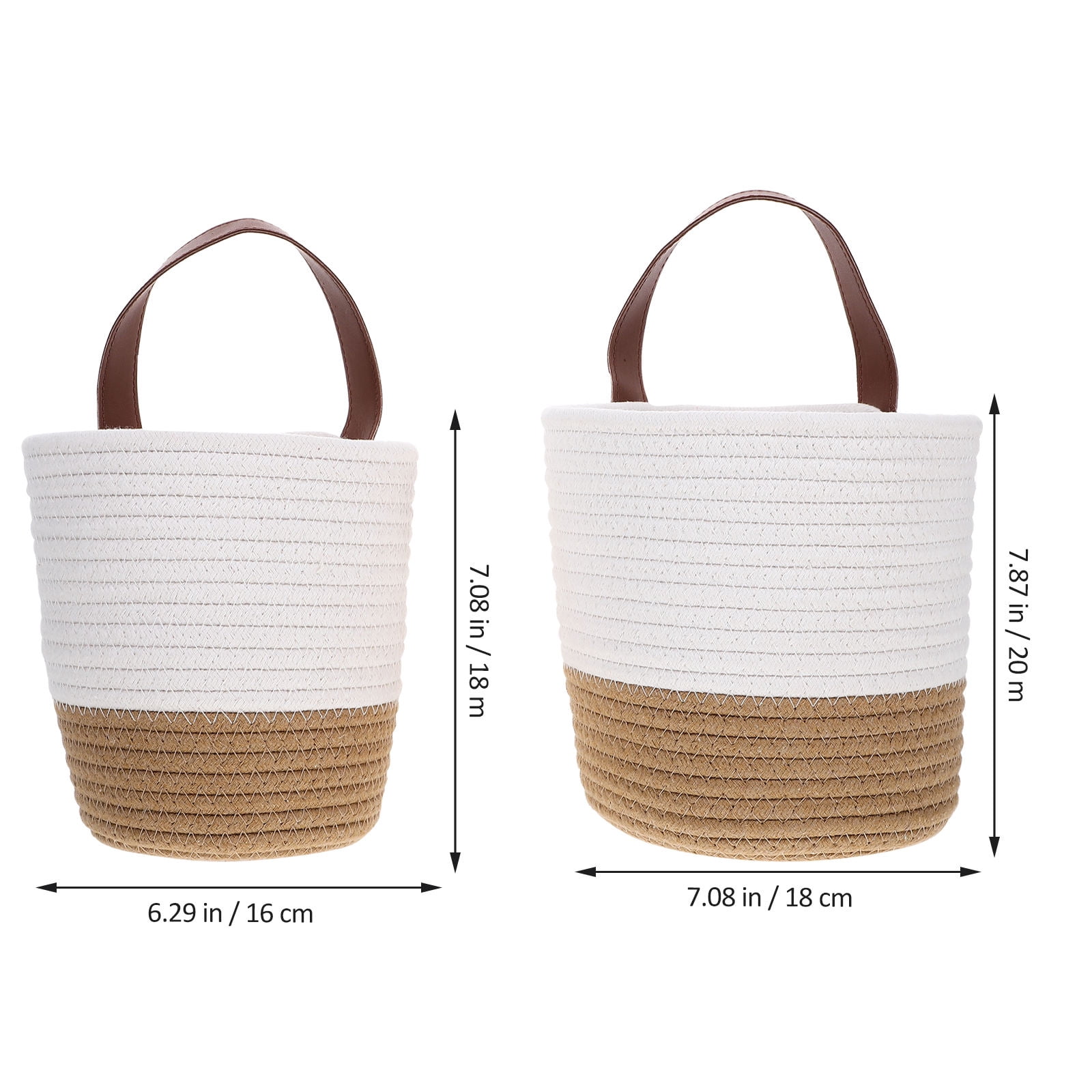 MLINS 4 pcs  Wall Hanging Woven Planter Decorative Woven Flower Basket Woven Hanging Plant Pot