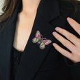 thumbnail image 2 of MasteelfCA Butterfly Pin Personalized Clothes Pin Metal Brooch Rhinestone Lapel Pin for Suit Hat, 2 of 9