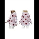 thumbnail image 3 of Suéter con Estampado de Corazón para Mujer, Sudadera de Punto de Larga con Gráfico de Amor, Camiseta Extragrande Rojo L, 3 of 7