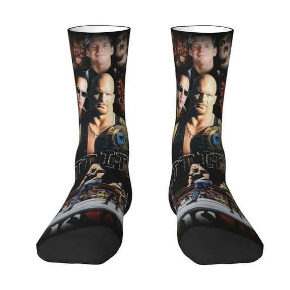 WWE Socks Crew Socks Funny Novelty Long Socks Unisex Dress Socks For Men Women