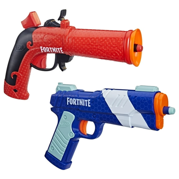 Nerf Fortnite Dual Pack Includes 2 Fortnite Blasters and 6 Nerf Elite Darts