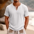 thumbnail image 2 of Plus Size Big & Tall Men's Casual Sport Top Short Sleeve V-Neck T-Shirt Tops Quick Dry Breathable Moisture Wicking Workout Gym Training Running Essential Gift For Him | JASKFLY,White 3XL, 2 of 8