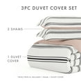 thumbnail image 6 of Noble Linens Rose Desert Stripe Reversible 2-Piece Duvet Cover Set, Twin/Twin XL, 6 of 11