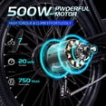 thumbnail image 4 of Cinverter Libra Electric Bike for Adults, 26" City Ebike 500W Electric Bicycle Commuter Cruiser Bike, 36V 11.6Ah Lithium Battery, 32km/h Top Speed Long Range Cruise Control, 4 of 14