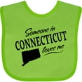thumbnail image 3 of Inktastic Someone in Connecticut Loves Me Boys or Girls Baby Bib, 3 of 4
