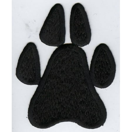 - Large - Black Paw Print - Animals - Iron On Applique/Embroidered Patch