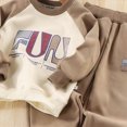 thumbnail image 5 of NOLDARES Baby Boy Fall Winter Clothes Toddler Kids Printed Outfits Long Sleeve Sweatshirt Tops + Joggers Pants Set(T226-Coffee), 5 of 5