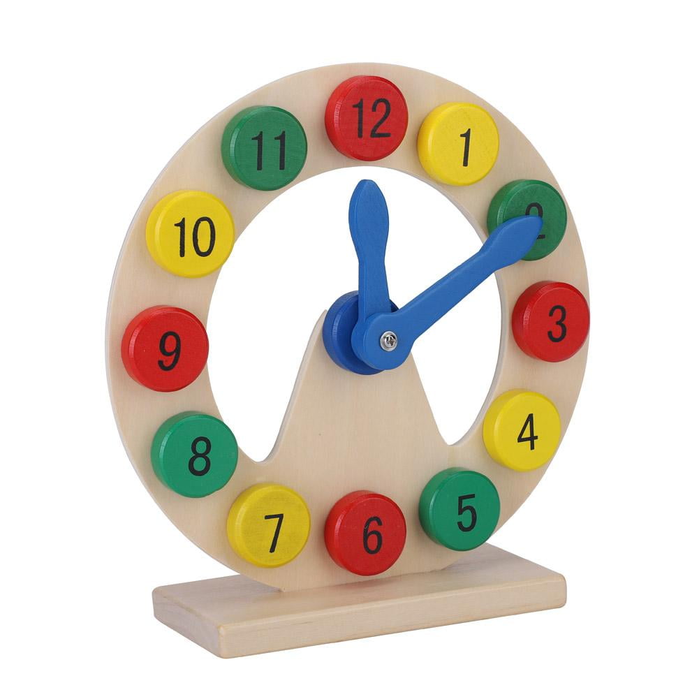 Keenso Baby Children Kids Clock Toy, Clock Toy, Learn Shapes, Color