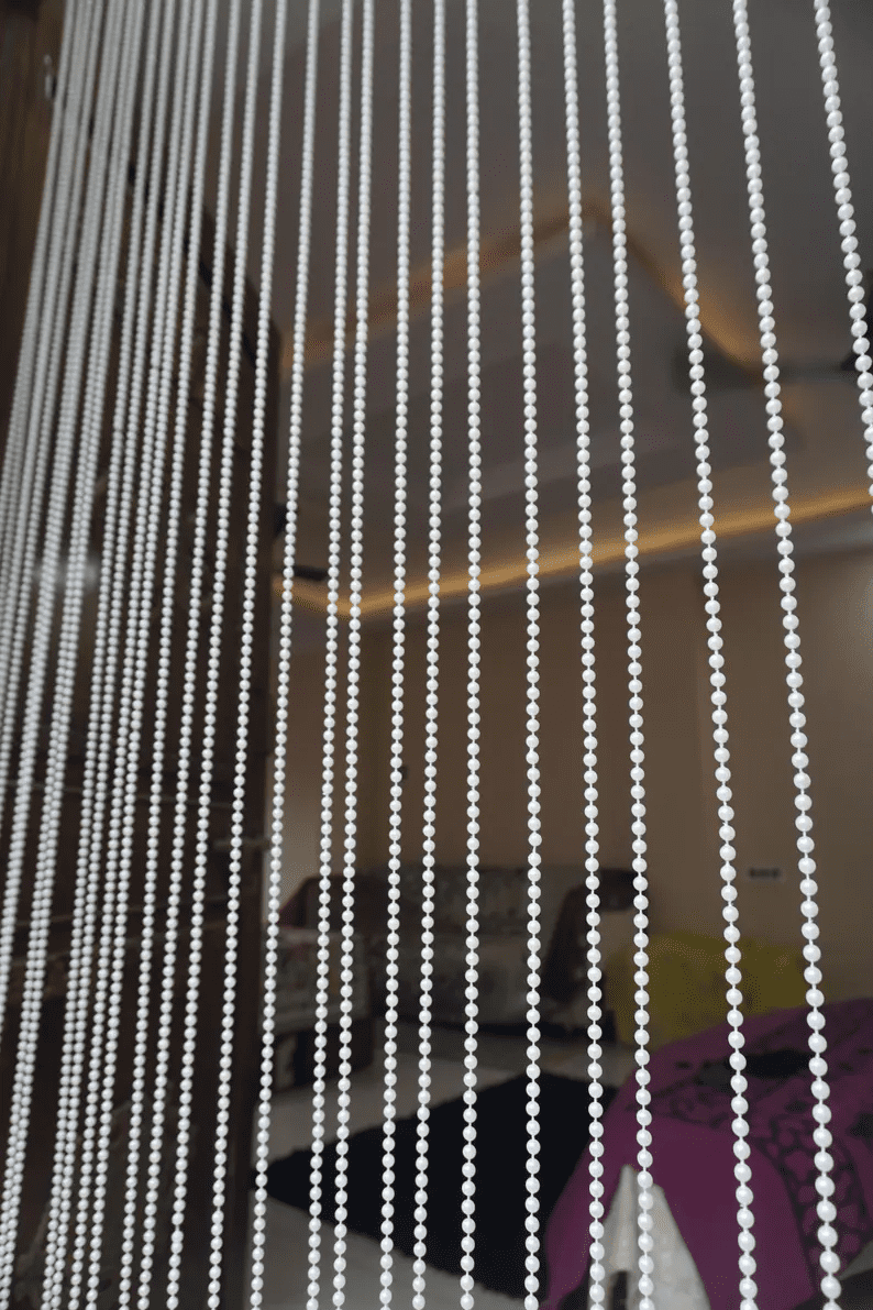 Elegant Pearl Curtain , Luxurious Beaded Drapes for Home Decor