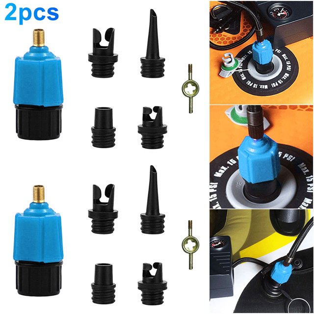DQrwqpou Convertidor Bomba Aire 4 Boquillas Estándar para Tabla Paddle Surf (azul)