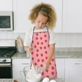thumbnail image 4 of Red Strawberry Plants Fruit Pink Pattern Kids Aprons for Girls and Boys,Adjustable Neck Strap Toddler Aprons for Kids Cooking Baking, 4 of 6