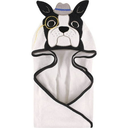 - Hudson Baby Woven Terry Animal Hooded Towel, Dapper Dog
