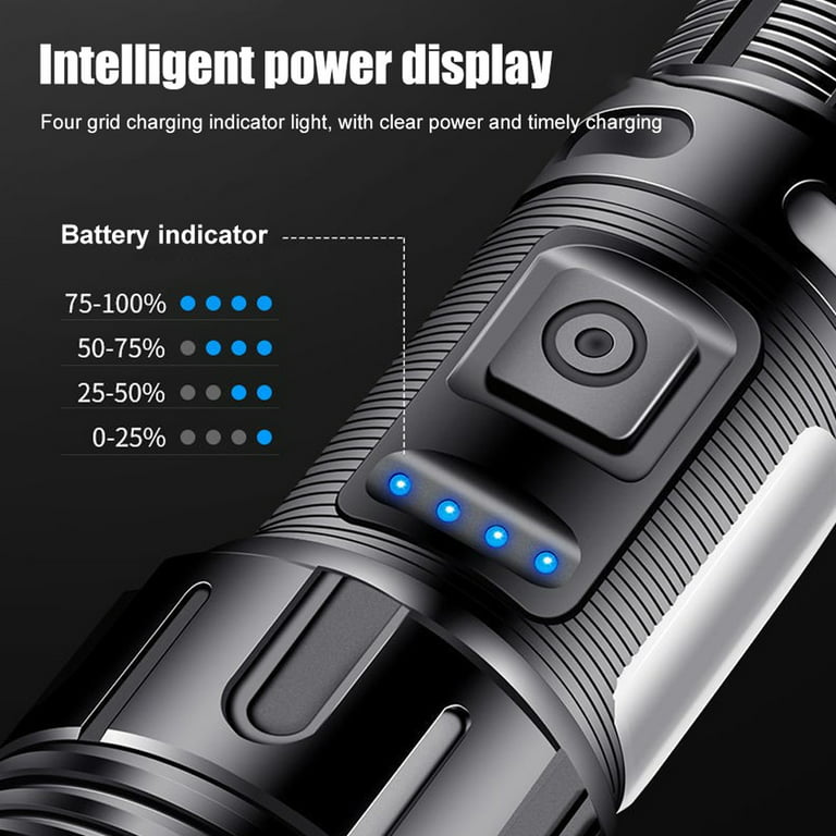 LED FLASHLIGHT DOUBLE Switch Fishing USB Rechargeable With