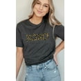 thumbnail image 6 of Metallic Gold Leopard Print XOXO Graphic Tee T-Shirt, 6 of 7