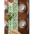 thumbnail image 2 of Ldtrchee Ripple Stripes Table Runner 72 Inches, Abstract Gradient Geometric Striped Bed Runner Dresser Scarves Tabletop for Indoor Outdoor Parties/Ceremony/Banquet, 14" x 72", 2 of 8