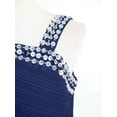 thumbnail image 4 of Alvivi Kids Chiffon Flower Girl Dress One Shoulder Wedding Birthday Party High Low Hem Ball Gown Navy Blue 10, 4 of 6