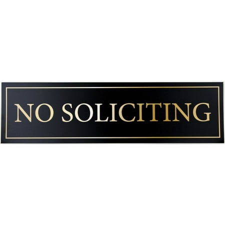 Metal Sign Measures - No Soliciting Door Magnet - The Perfect