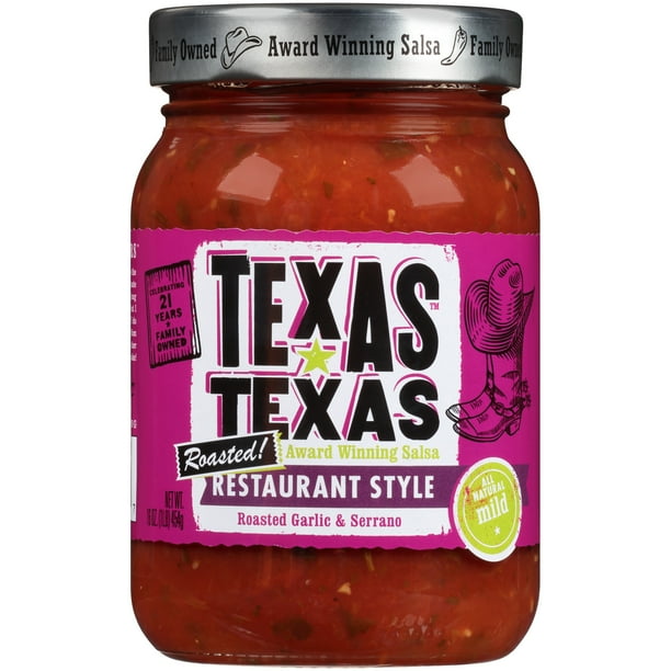 Texas Texas Restaurant Style Roasted! Mild Salsa 16 oz. Jar Walmart