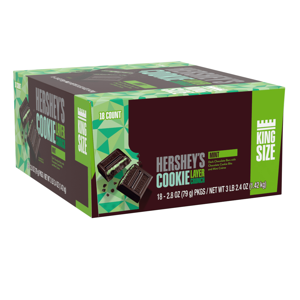 Hershey's, Cookie Layer Crunch Mint King Size Candy Bar, 18 Ct., 50.40