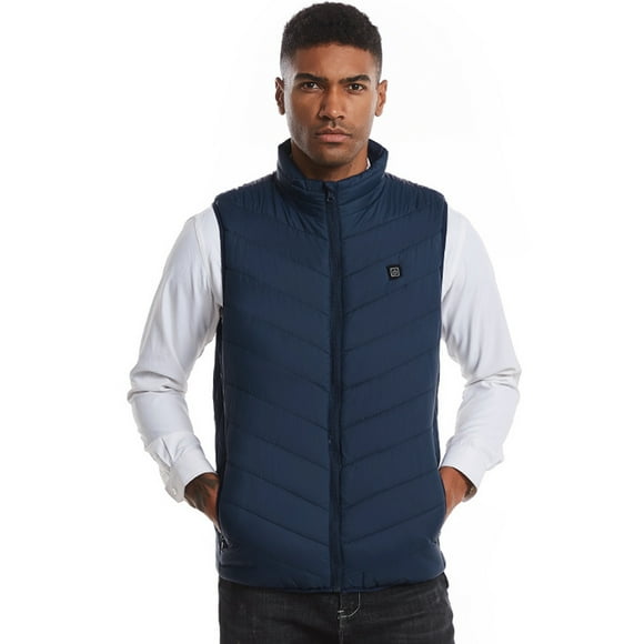 yeacher Fashion Men Electric Heated Vest Heating Waistcoat Padded Thermal Warm Outdoor Jackets Winter USB Heaters