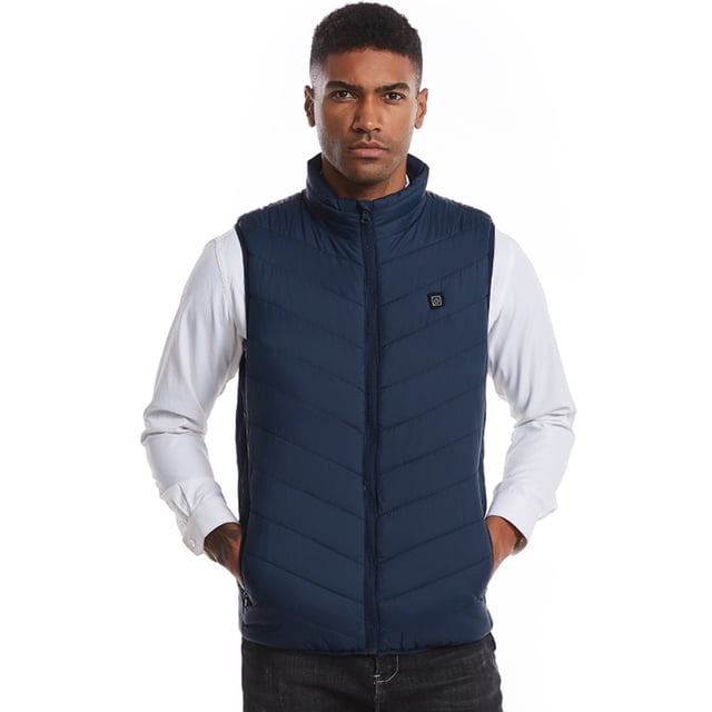Fashion Men Electric Heated Vest Heating Waistcoat Padded Thermal Warm yeacher Men Vest