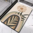 thumbnail image 2 of Non-Slip Boho Bath Mat with Eye-Catching Retro Sun Design - Colorful Half Circle Rug, Soft Water Absorbent Fiber for Dry Bathroom Floors, Semi Round Rainbow Design, Add Charm to Your Decor, 20x32 inch, 2 of 5