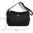 thumbnail image 4 of Bolso De Hombro Pequeño Bolso De Lona Informal Para Mujer Con Cierre De Cremallera, Bolso Para Teléfono, Bolso Satchel (Negro), 4 of 8