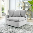 thumbnail image 1 of Modway Commix Down Filled Overstuffed Performance Velvet Corner Chair, Light Gray, 1 of 7