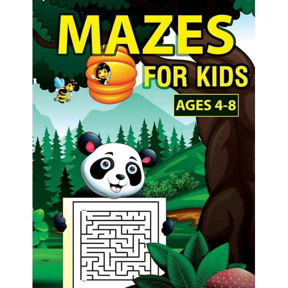 Mazes For Kids Ages 4-8: Awesome Fun Maze Activity Book With 50 Fun & Educational Maze Puzzles For Kids Ages 4-8, (Paperback)