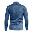 thumbnail image 4 of ZCFZJW Men's Quick Dry Active Quarter Zip Long Sleeve Athletic Performance Pullover Sweaters Lightweight Mock Neck Comfort Golf Running Sweatshirts Navy XXXXL, 4 of 4
