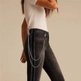 thumbnail image 4 of Minnieouse 1 Uds. Cadenas de vaqueros, cartera de Metal, cadena para pantalones, bolsillo plateado, cadena Punk, cadenas de Hip Hop Rock Ropa, zapatos y accesorios Miscelánea 2 capas Minnieouse AP007555-01, 4 of 6