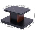 thumbnail image 3 of Universal Speaker Stand Pair, H6in Desktop Bookshelf Speaker Stands Holder for Surround Sound Studio Monitors Up to 33lbs, for Home Theater Living Room Floor, Black & Brown, 3 of 9