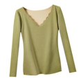 thumbnail image 4 of Top térmico de moda para mujer, ropa interior Calzoncillos Sueltos Top Lencería Poliéster Capa base Camiseta Pijamas para deporte Clima frío SG BLESIY  Capa base térmica, 4 of 8