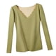 thumbnail image 4 of Camiseta térmica fina para mujer, lencería de , camiseta holgada cálida, manga larga, poliéster L Zulema Capa base térmica, 4 of 8