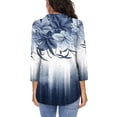 thumbnail image 5 of Homenesgenics 3/4 Sleeve T Shirts for Women Plus Size Fall Woman V Neck Three Quarter 3/4Sleeve T Shirt Printing Blouse Tops Sweatshirt, 5 of 5