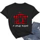 thumbnail image 2 of Gibobby Blusas Manga Larga Para Mujer Camiseta de manga corta con cuello redondo y estampado de para mujer O Holy Night（Negro， S), 2 of 3