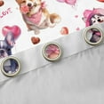 thumbnail image 4 of Feelyou Dog Curtains Pack of 2 (52x84 Each), Romantic Valentines Day Window Curtains, 4 of 6