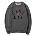 thumbnail image 3 of Game Day Sweatshirts Women Fall Fleece Sweatshirt Football Rugby T-Shirts Casual Game Day Fan Fleece Pullover Top, 3 of 5