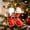 K, variant on Santa Suit Letter Christmas Ornament, A-Z Alphabet Flat Acrylic Pendant, Personalized Initial Xmas Tree Decor, DIY Custom Name Hanging Ornament for Car Rearview Mirror