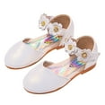 thumbnail image 3 of LUOGENLI Slippers Girls Slippers Size 1.5 Girls Baby Shoes Pearl Flower Sandals Dancing Shoes Pearl Bling Shoes Kids Shoes Girls Slippers Size 11/12 Slippers for Girls Size 2 White 30, 3 of 7