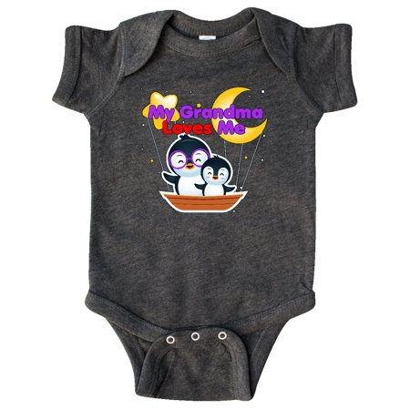 

Inktastic My Grandma Loves Me Penguin Gift Baby Boy or Baby Girl Bodysuit