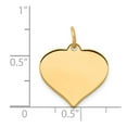 thumbnail image 5 of 10k Yellow Gold Solid Heart Disc Charm Pendant, 5 of 5