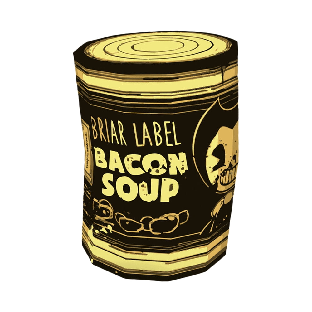 BENDY Bacon Soup Can Label Sticker (4" DieCut Vinyl Sticker