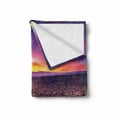 thumbnail image 2 of Nature Soft Flannel Fleece Blanket, Surreal Sunrise Sky Horizon over the Mountain Valley National Monument Dusk Print, Cozy Plush for Indoor and Outdoor Use, 60" x 80", Purple Blue, by Ambesonne, 2 of 6