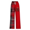 thumbnail image 2 of Funicet Pantalons Larges pour Femmes, Pantalons pour Femmes, Pantalons de Noël à Rayures Imprimées avec Cordon de Serrage, Pantalons Larges, Pantalons de Noël pour Femmes, 2 of 4