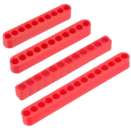 

Uxcell 10 11 12 15 Holes Screwdriver Bit Holder Set 7mm Dia Plastic Hex Shank Storage Case Red