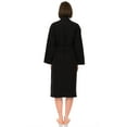 thumbnail image 2 of TowelSelections Women's Waffle Bathrobe Turkish Cotton Kimono Robe Medium/Large Jet Black, 2 of 5