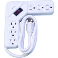 thumbnail image 1 of 41374 - POWER BAR RA 6 O/LET 4FT CORD WHT, 1 of 1