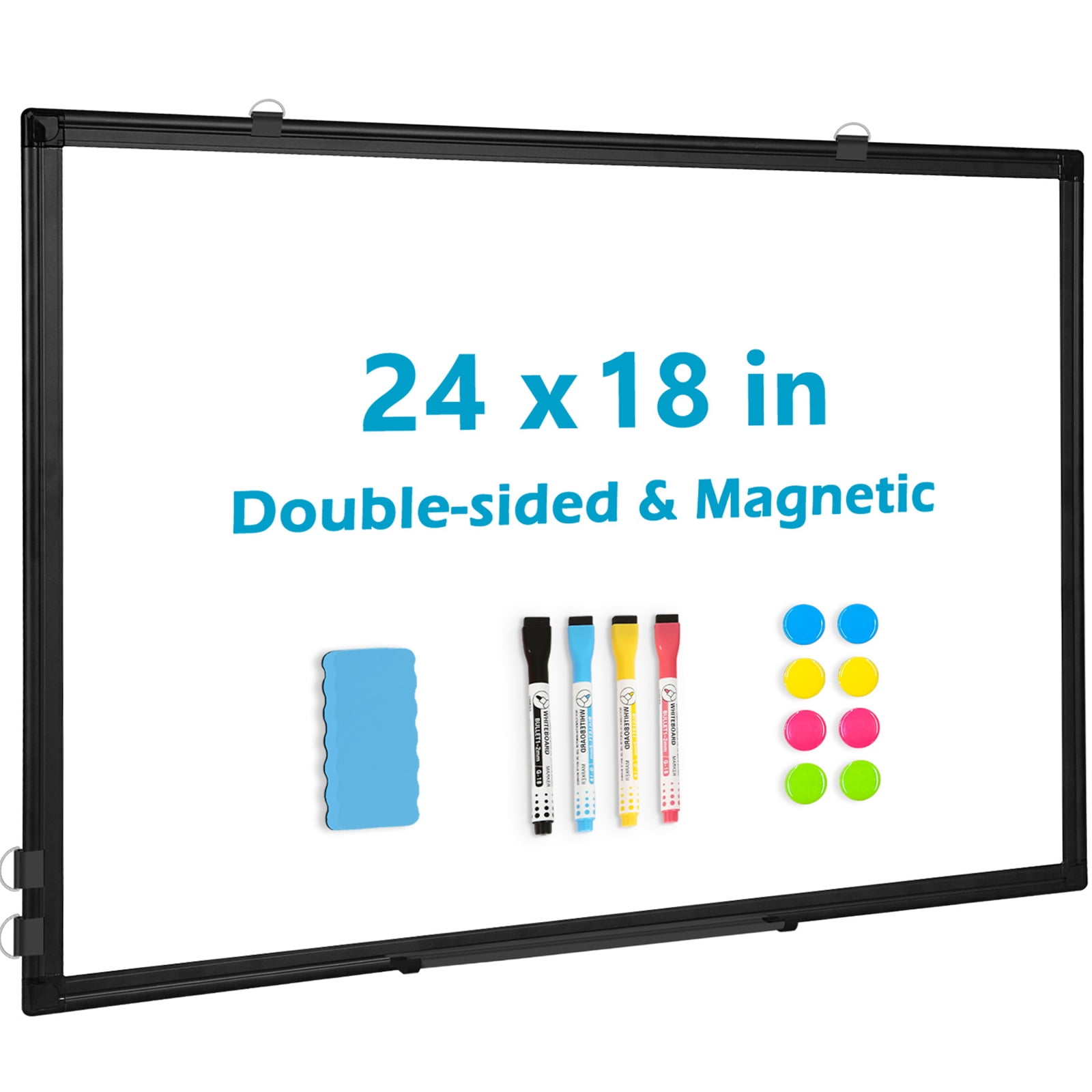 Dollar Boss 24x18 Inch Double-Sided Magnetic Whiteboard